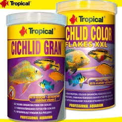 Tropical 1000 ml Cichlid Gran + 1000 ml Cichlid Color Flakes XXL