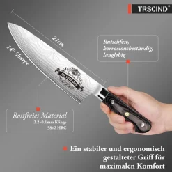 Trscind Küchenmesser Valentinstags-Geschenk für Ihn Jahrestag Freund Ehemann