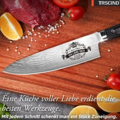 Trscind Küchenmesser Valentinstags-Geschenk für Ihn Jahrestag Freund Ehemann