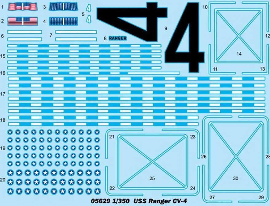 Trumpeter CV-4 USS Ranger 9365629 in 1:350 Kriegsschiff 05629 Bausatz