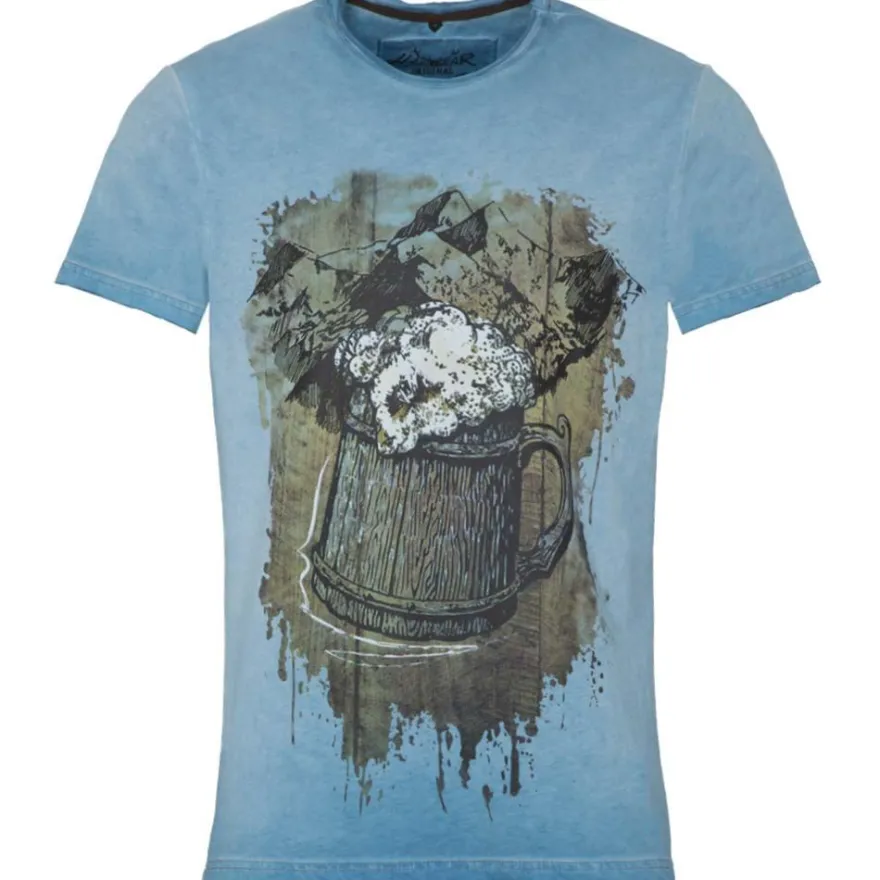T-Shirt Berge & Bier blau