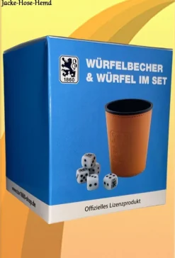TSV 1860 München Würfelbecher Würfel Lederbecher Knobelbecher Kniffelbecher NEU