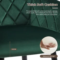 Tukailai Esszimmerstühle 4er Set Samt, Polsterstühle mit Armlehnen und