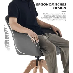 Tukailai Esszimmerstühle 2er-Set Samt Drehstuhl mit Armlehnen und Rückenlehne