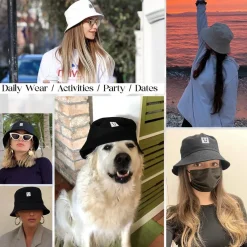 Tuopuda Fischerhut Herren Damen, Baumwolle Bucket Hat Faltbar, Sommerhut