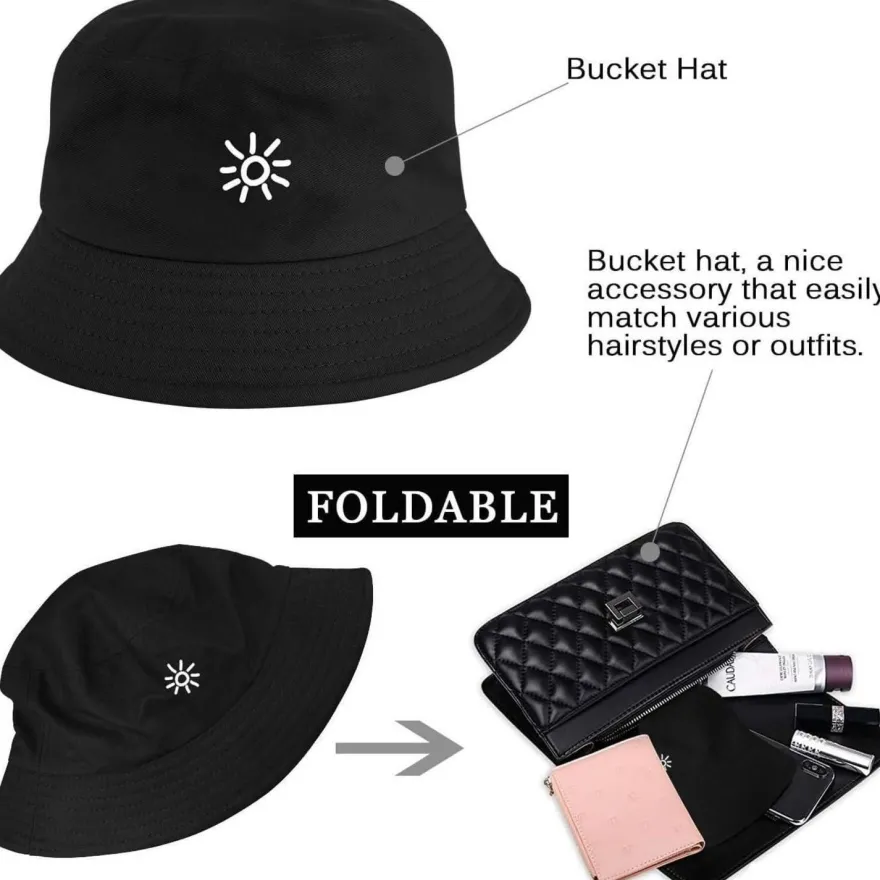 Tuopuda Fischerhut Herren Damen, Baumwolle Bucket Hat Faltbar, Sommerhut