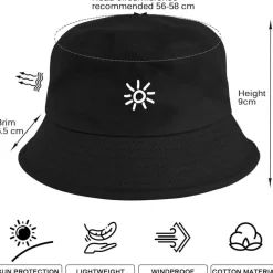 Tuopuda Fischerhut Herren Damen, Baumwolle Bucket Hat Faltbar, Sommerhut