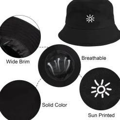 Tuopuda Fischerhut Herren Damen, Baumwolle Bucket Hat Faltbar, Sommerhut