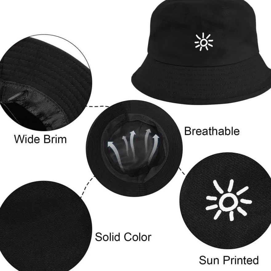 Tuopuda Fischerhut Herren Damen, Baumwolle Bucket Hat Faltbar, Sommerhut