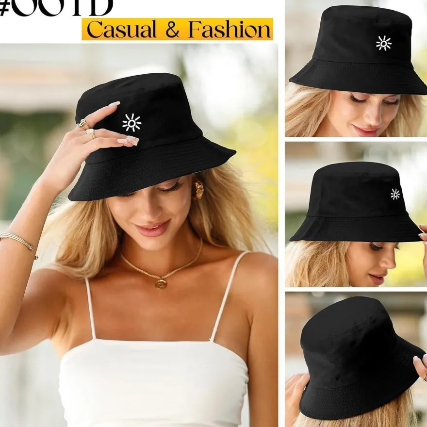 Tuopuda Fischerhut Herren Damen, Baumwolle Bucket Hat Faltbar, Sommerhut
