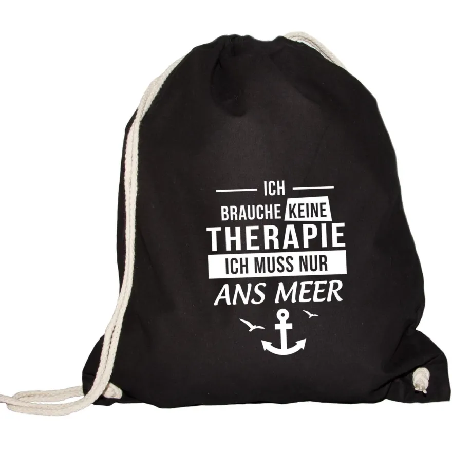 Turnbeutel Ich brauche keine Therapie - Ich muss nur ans Meer