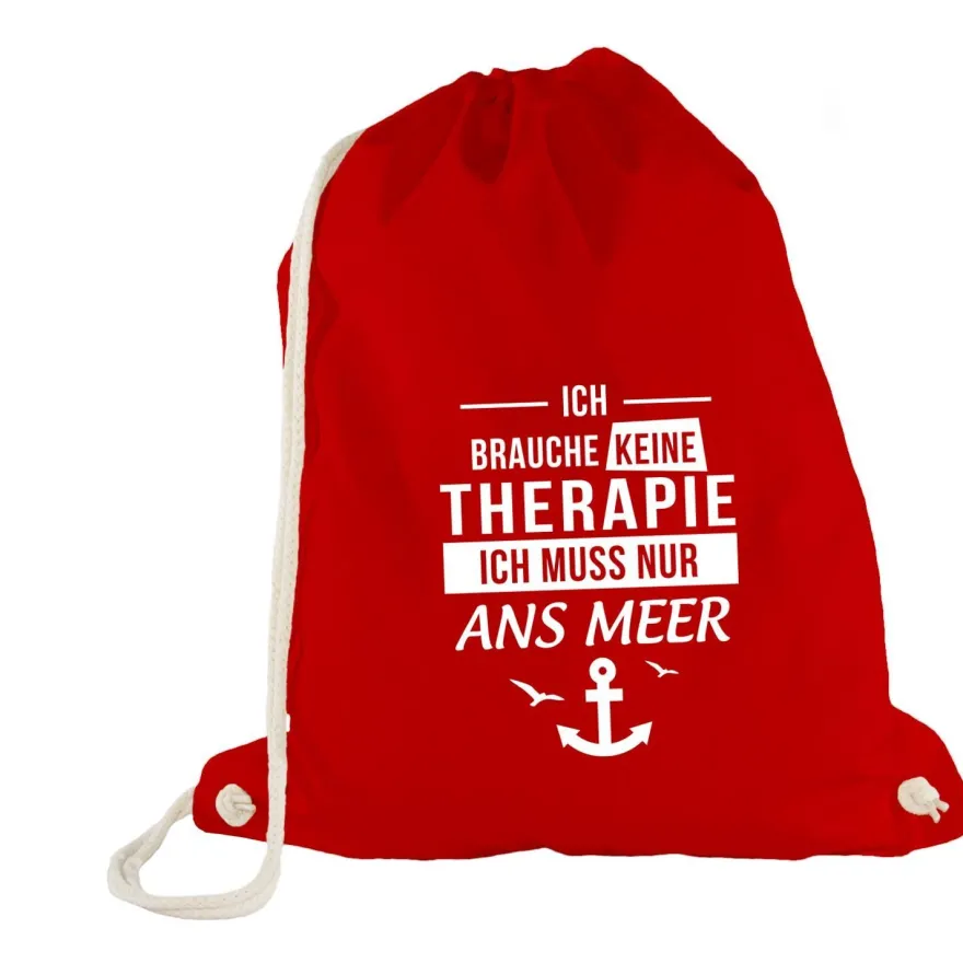 Turnbeutel Ich brauche keine Therapie - Ich muss nur ans Meer