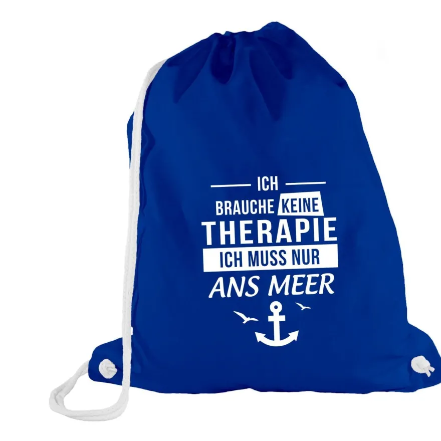 Turnbeutel Ich brauche keine Therapie - Ich muss nur ans Meer