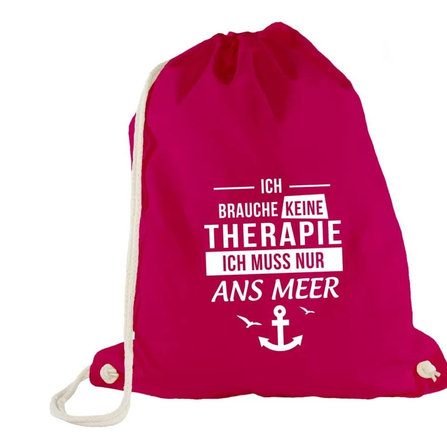 Turnbeutel Ich brauche keine Therapie - Ich muss nur ans Meer