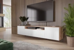 TV-Schrank Rico Fernsehschrank TV-Lowboard 200 cm Push-To-Open Funktion Wandmontage