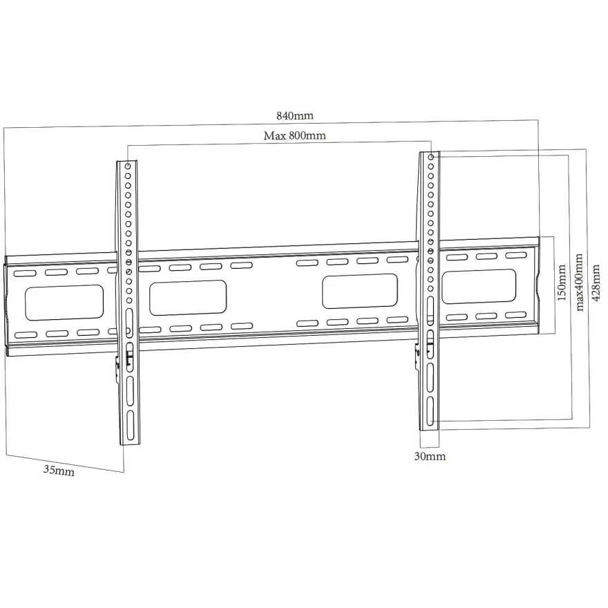 TV-Wandhalterung für 43-120´´ 120kg max VESA 800x400 MC-420 Maclean