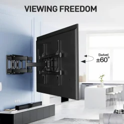 TV Wandhalterung für 37-85 Zoll Fernseher bis 60kg, schwenkbar neigbar