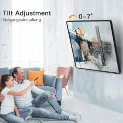 TV Wandhalterung Neigbare Halterung 26-60 Zoll bis 52kg VESA 400x400mm