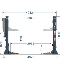 Twin Busch ® NEUE 2 Säulen Kfz Hebebühne 5000kg Heavy Line - TW250-G