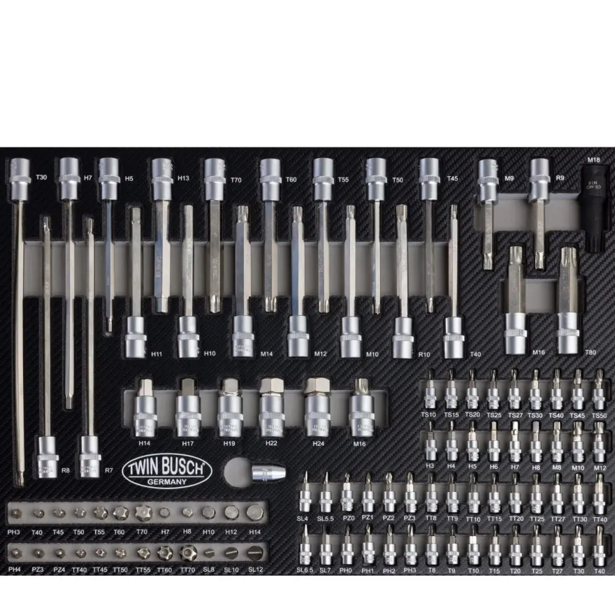 Twin Busch ® Werkzeugwagen, Werkstattwagen, 5 gefüllte Schubladen - TWW13G-5