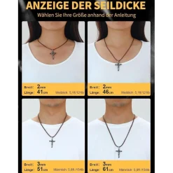 U7 Geflochtene Wachsschur Kette für Damen und Herren, 2mm/3mm, Braun, 66cm