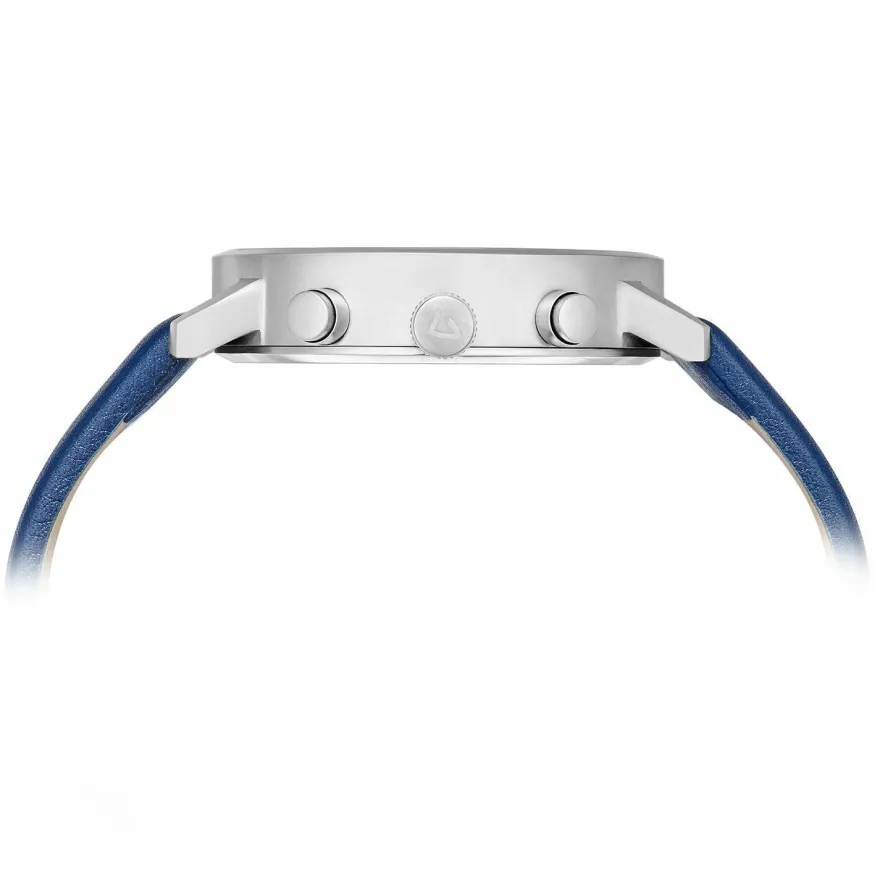 Uhr Herrenuhr Dualtime Dualzeit Gigandet Minimalism III G22-003 Blau Lederband