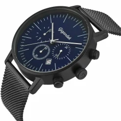 Uhr Herrenuhr Dualtime Dualzeit Gigandet Minimalism III G22-006 Schwarz Metallband