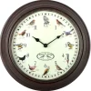 Uhr mit Vogelgezwitscher 12 Rufe 29,8 cm