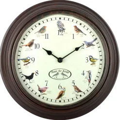 Uhr mit Vogelgezwitscher 12 Rufe 29,8 cm