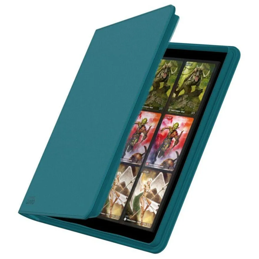 Ultimate Guard Zipfolio 480 - 24-Pocket XenoSkin (Quadrow) - Petrolblau