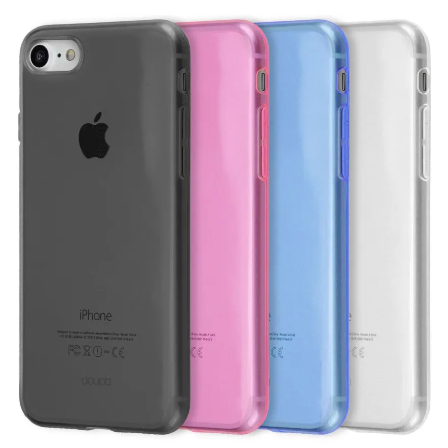 Ultra Slim Case iPhone SE / 8 7 / Plus TPU Schutz Hülle Soft Cover Clear Farbe Folie