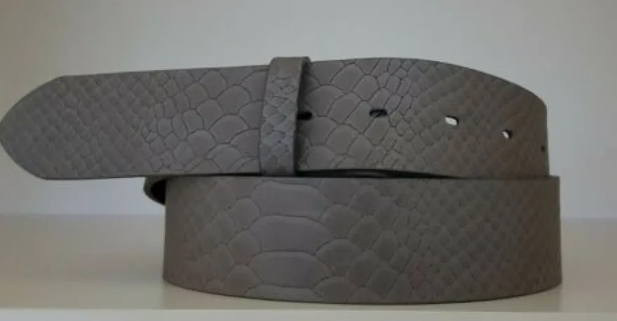 Umjubelt Gürtel Amarillo taupe echt Leder Größe 95 105 Snake Prägung