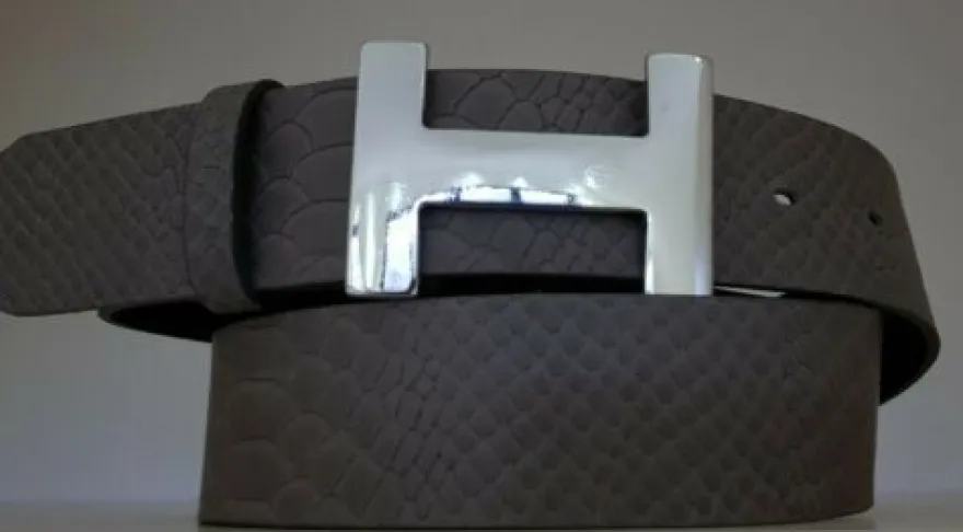 Umjubelt Gürtel Amarillo taupe echt Leder Größe 95 105 Snake Prägung