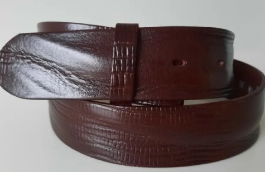 umjuBELT Gürtel Wave Lizard blau rot schwarz brau Leder 80 85 90 95 100 105 110