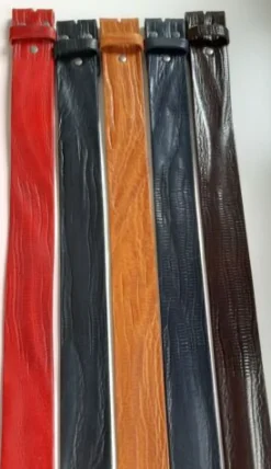 umjuBELT Gürtel Wave Lizard blau rot schwarz brau Leder 80 85 90 95 100 105 110