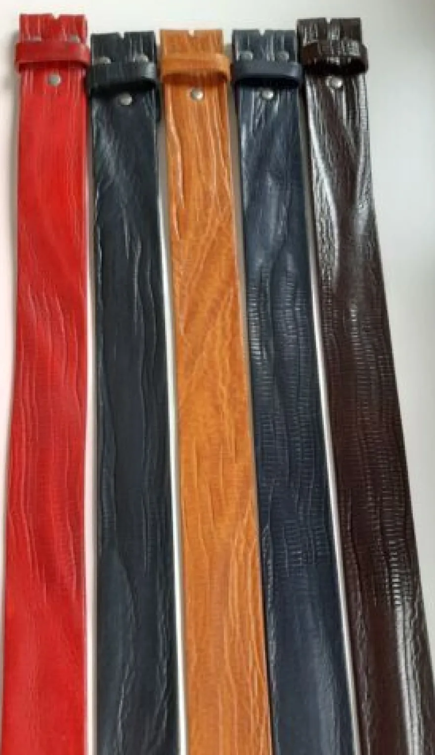 umjuBELT Gürtel Wave Lizard blau rot schwarz brau Leder 80 85 90 95 100 105 110