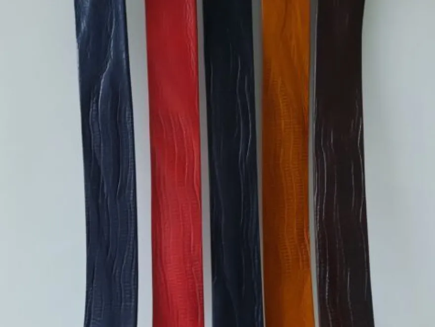 umjuBELT Gürtel Wave Lizard blau rot schwarz brau Leder 80 85 90 95 100 105 110