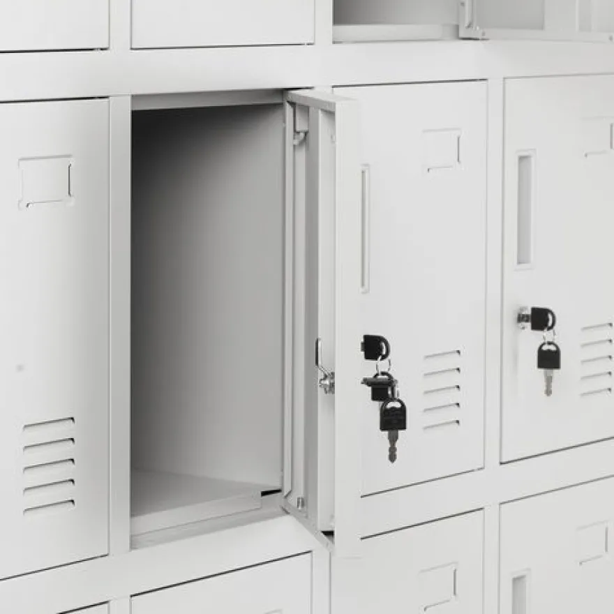 Umkleideschrank Spind Schließfachschrank Metallschrank 172x136x45 cm Grau