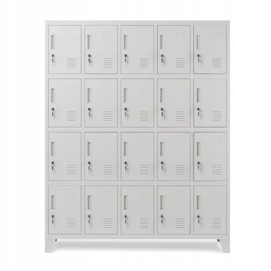 Umkleideschrank Spind Schließfachschrank Metallschrank 172x136x45 cm Grau