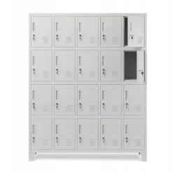Umkleideschrank Spind Schließfachschrank Metallschrank 172x136x45 cm Grau