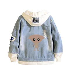 Unisex Sweatshirt Hoodie Harry Potter Kapuze Jeansjacke Hogwarts Granger Dobby Mantel
