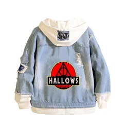 Unisex Sweatshirt Hoodie Harry Potter Kapuze Jeansjacke Hogwarts Granger Dobby Mantel