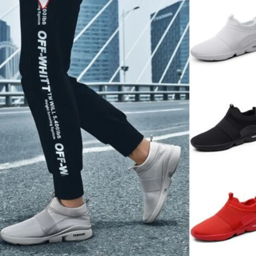 Unisex Turnschuhe Schlupfen Laufschuh Damen Weich Reisen Sport Wanderschuhe Mode
