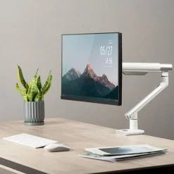 Universal Monitor Halterung Schreibtischhalterung Gasfeder Weiß 17-32