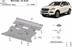Unterfahrschutz für Motor der Marke Mercedes ML W166 - (2011-2019)