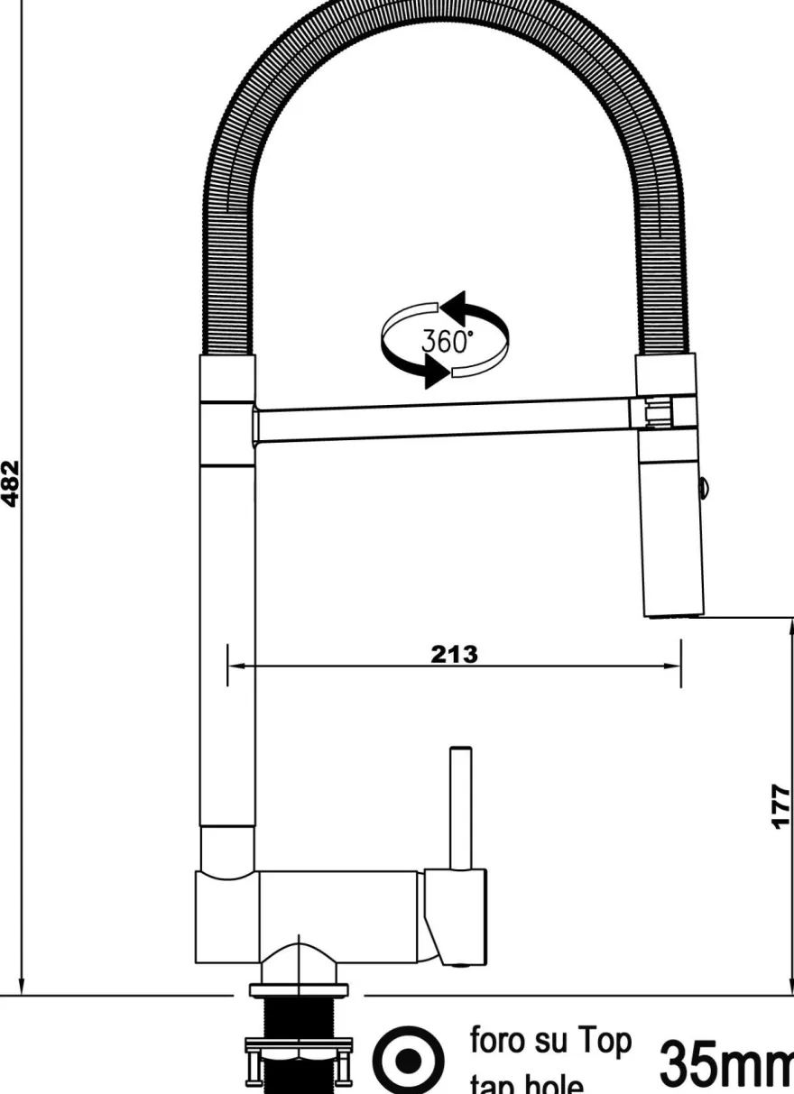 Unterfenster Vorfenster Küchenarmatur klappbar auf nur 6cm mit 2Strahl Brause