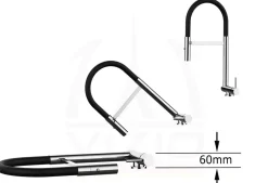 Unterfenster Vorfenster Küchenarmatur klappbar auf nur 6cm mit 2Strahl Brause