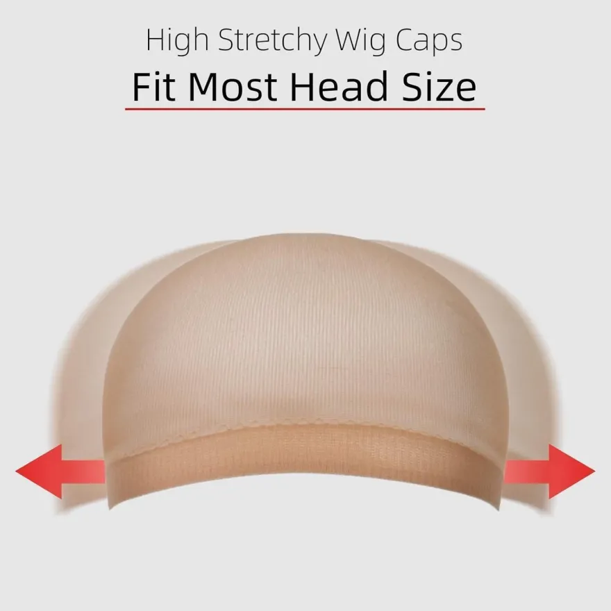 URAQT Haarnetz Wig Cap Nylon Schwarz Mesh und Neutral Beige (4