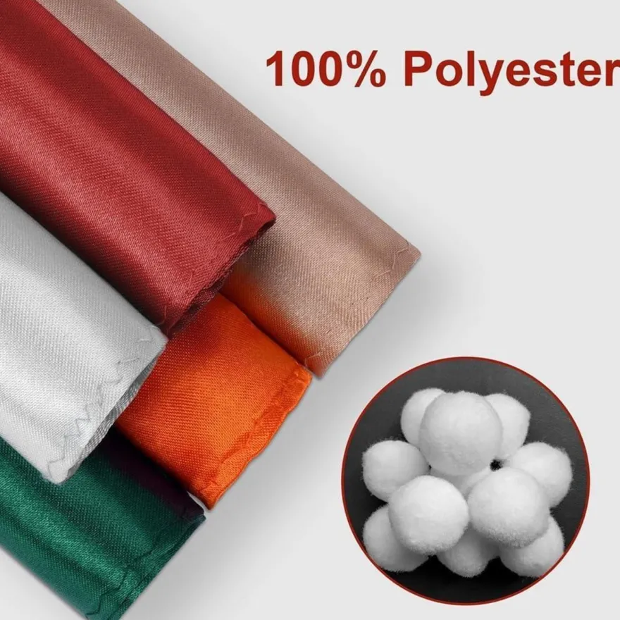 URAQT Herren Einstecktuch Uni Rotwein, 30x30 cm, 100% Polyester-Seide