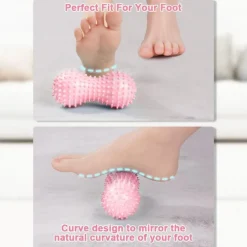 URAQT Massagebälle Faszienball 2er Set Kleine Igelball Hart mit Noppen für